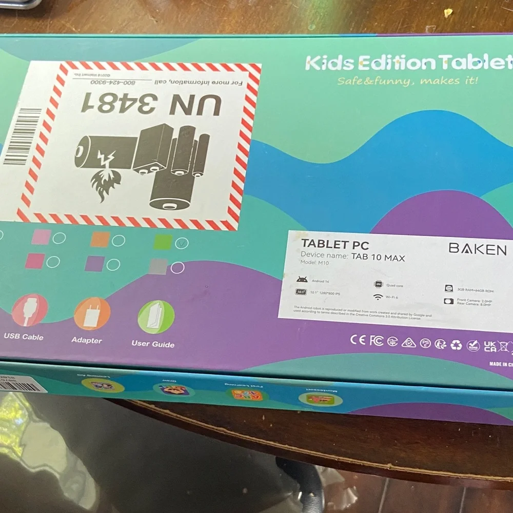 Children's Tablet with Sturdy Case - Teal